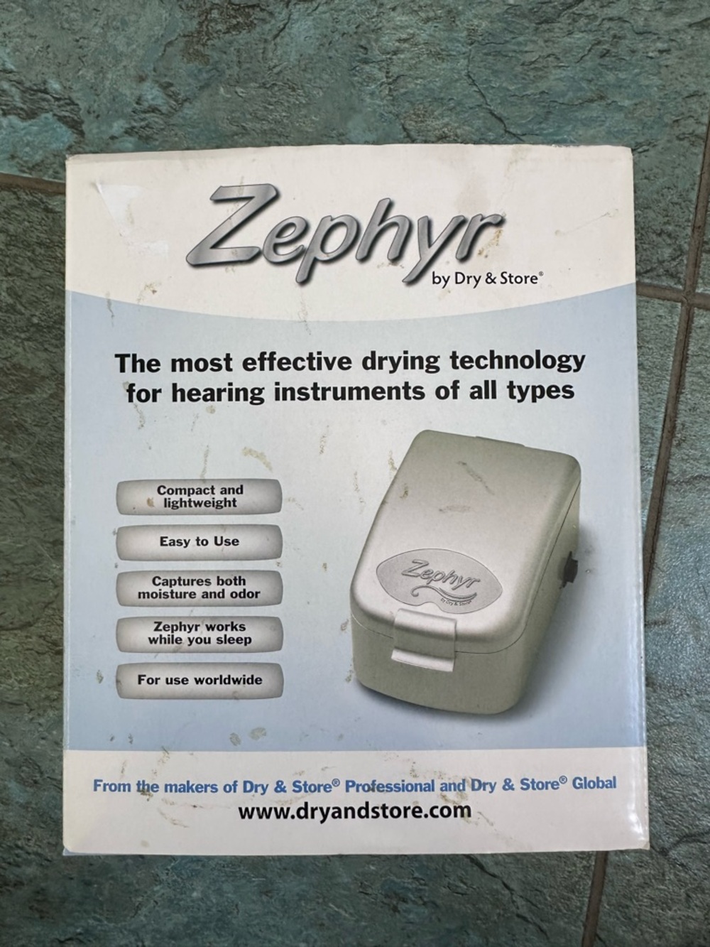 Zephyr by Dry & Store Hearing Aid Dryer Tinnitus Cochlear Ear Monitors NEW